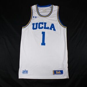 UCLA Bruins Under Armour #1 Basketball Jersey White Men’s Size Medium White/Blue